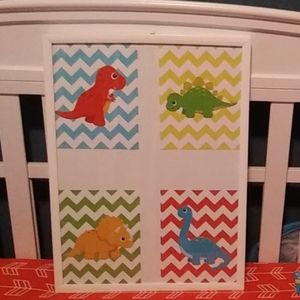 4 8×10 colorful dinosaur pictures